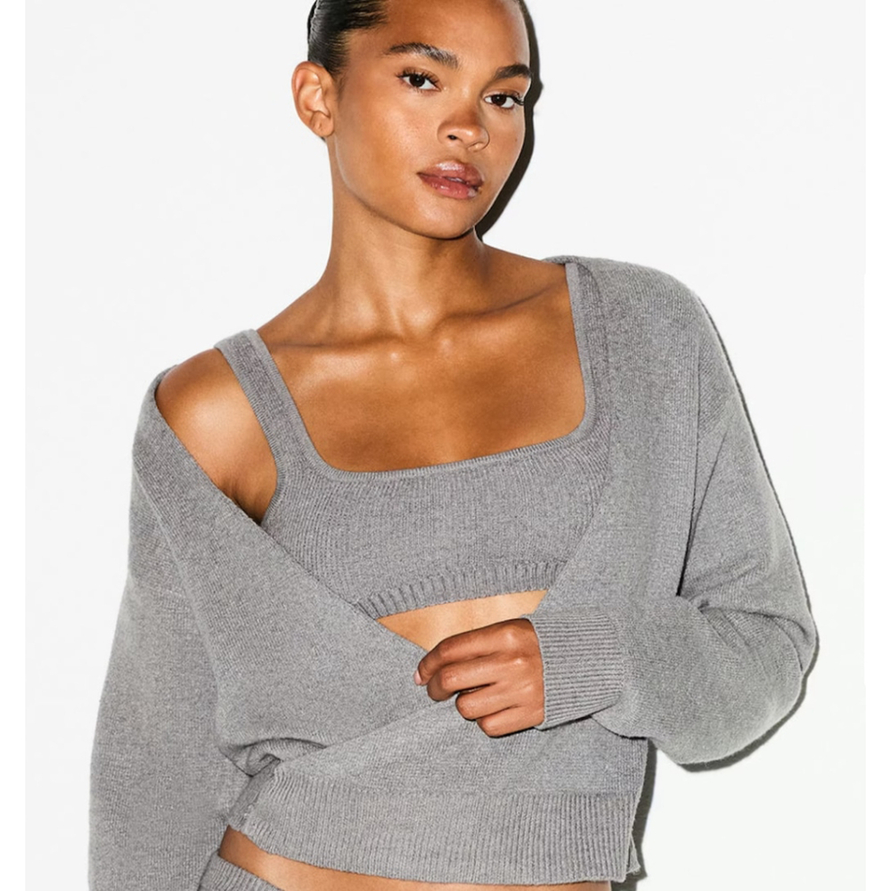 NWT Skims Textured Knit Wrap Sweater 2x/3x - Picture 5 of 11